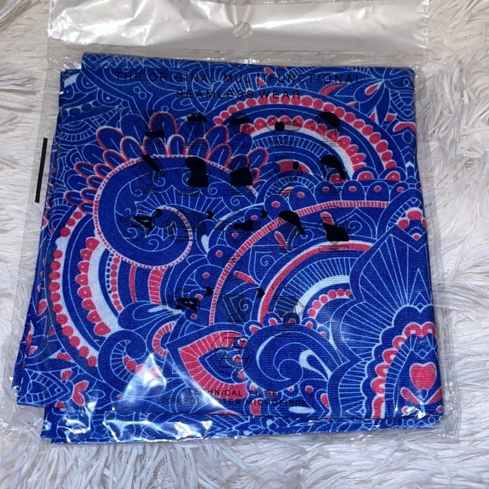 2/$10 New long blue/pink design neck gaiter